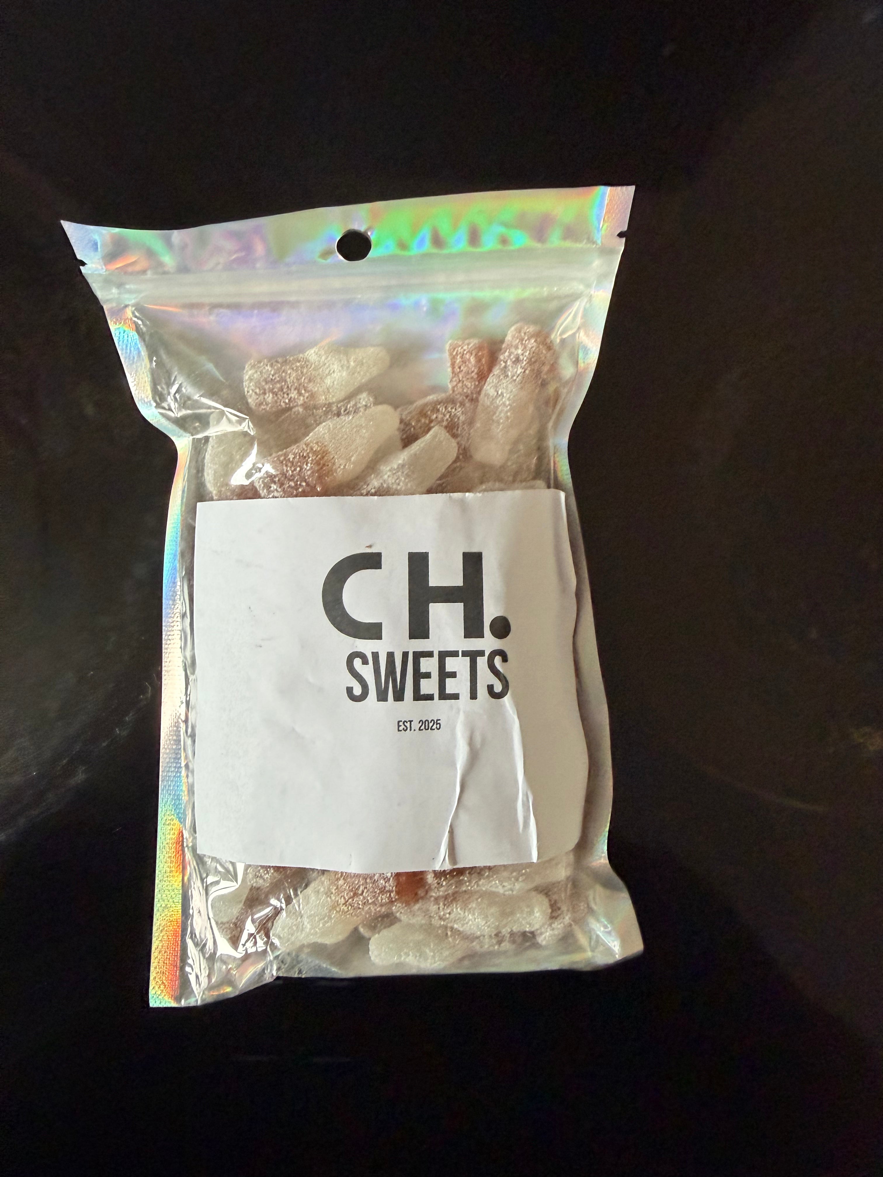 200g sour cola bottles